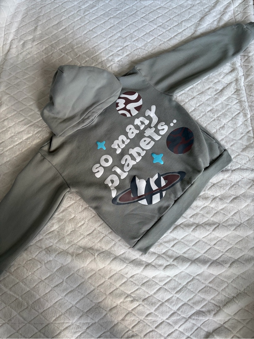 Small women’s cool mint  So Many Planets Hooded Sweatshirt